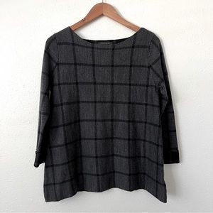 TAHARI Merino Wool Boxtop Sweater Size M